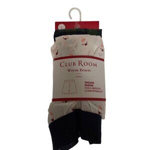 NEW! Club Room Holiday Cotton Boxers Underwear Flamingo Santa Plaid Men's Large